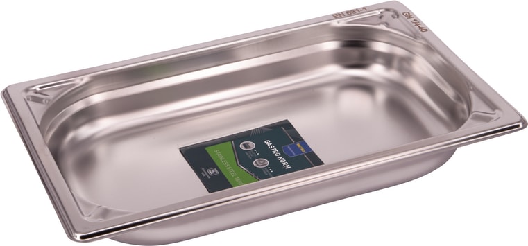 METRO Professional Contenitore GN 1/4, 40 mm, acciaio inox 18/10 | METRO