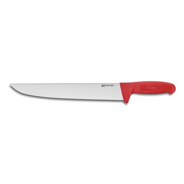 Couteau de boucher 30cm manche rouge marque Fischer