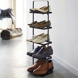 thumbnail of Yamazaki Schuhregal mit 5 Ablagen schwarz tragbar platzsparend schmal Metall Schuhablage für 5 Paar Schuhe 22x77x14cm "TOWER"
