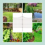 thumbnail of Relaxdays Teichzaun, 5 Zaunelemente, HxB: je 65x75 cm, Garten, Begrenzungszaun Unterbogen, zum Stecken, Metall, braun