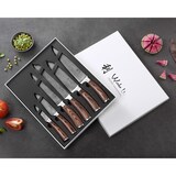 thumbnail of Wakoli Edib 6er Damastmesserset I 8 - 20,5cm Klinge I Pakkaholz