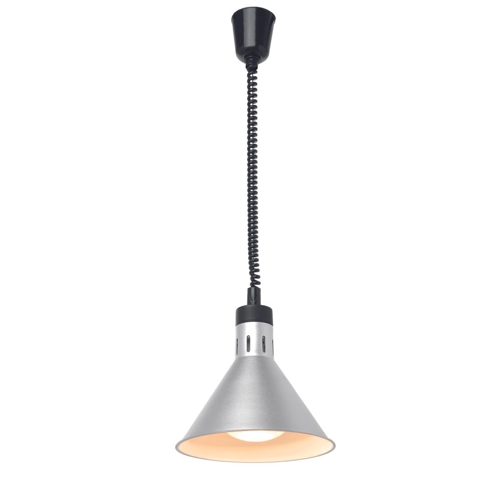 Warmtelamp verstelbaar conisch, HENDI, Zilver, 230V/250W, Ø¸275x(H)250mm