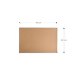 thumbnail of ALLBoards Lavagna in Sughero con Cornice Argento in Legno 90x60cm, Bacheca Sughero per Puntine Spille Memoboard
