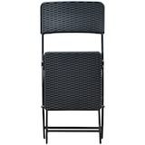 thumbnail of METRO PROFESSIONAL Sedia pieghevole per banchetti Vanimo, acciaio/plastica, aspetto rattan, nero