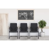 thumbnail of Sedia per visitatori Tira in similpelle nero/nero