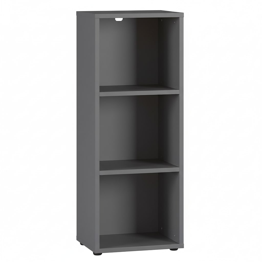 Aktenregal Universal schmal | 45x120x40 cm | Bücherregal Graphit | 30kg belastbar | Nischenregal Made in Germany | Büromöbel `Frankfurt` Kadima Design
