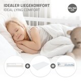 thumbnail of ML-Design Kinderbett 80x160 cm Weiß, Holzbett mit Lattenrost & Rausfallschutz, Jugendbett aus massivem Kiefernholz, Montessori Einzelbett Babybett