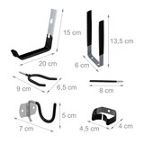 thumbnail of Relaxdays Wandhaken, 30-tlg. Set, Werkzeug Wandhalterung für Garage, gummiert, Gerätehalter Werkstatt, Stahl, schwarz