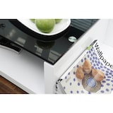 thumbnail of SalesFever Couchtisch mit 3 Ablagefächern | 12 mm Sicherheitsglas-Tischplatte | B 100 x T 100 x H 30 cm | weiß – schwarz