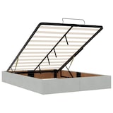 thumbnail of vidaXL Ottoman-Bett mit Matratze & LEDs Hellgrau 140x190 cm Samt