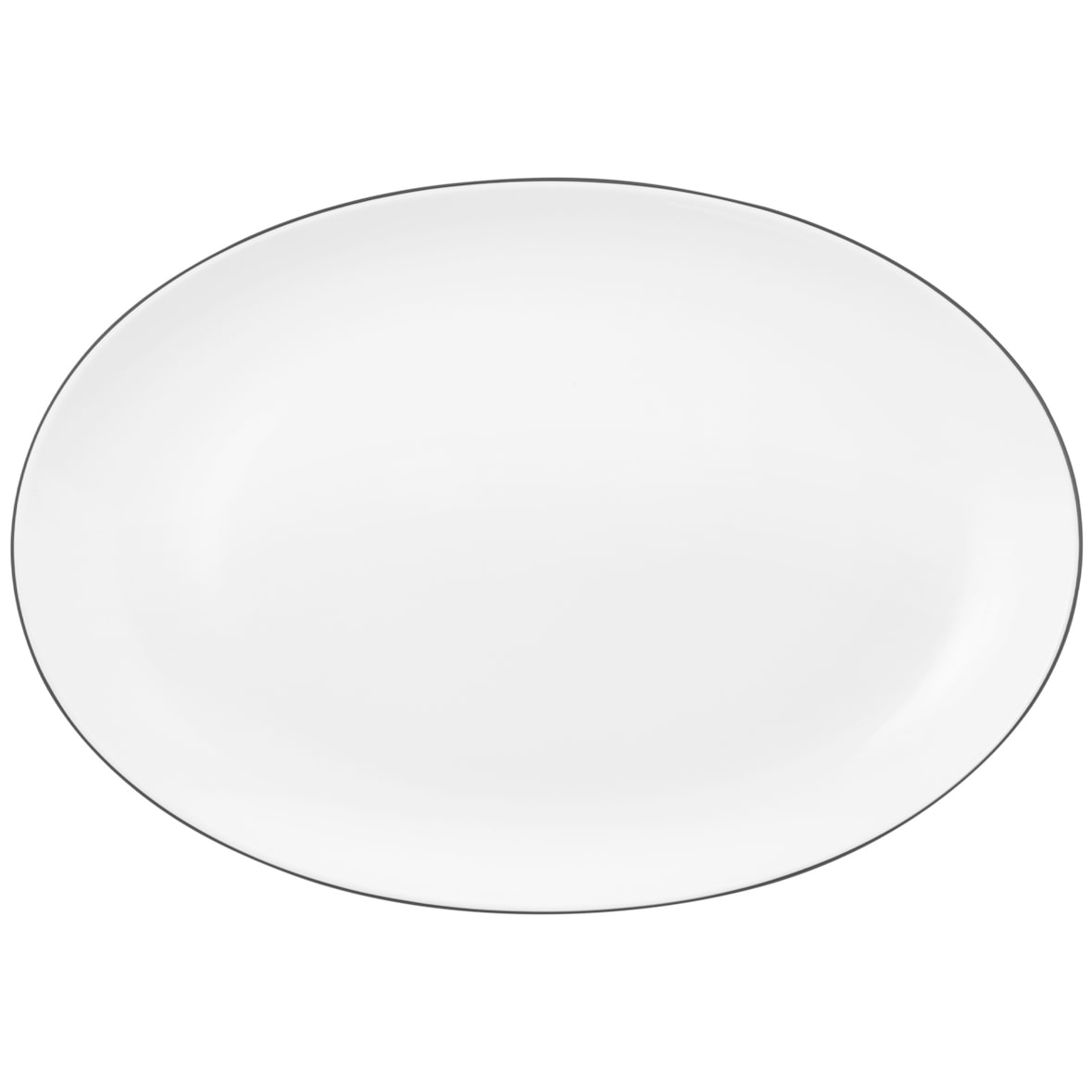 Seltmann Weiden Lido Black Line Servierplatte oval 35 x 24 cm