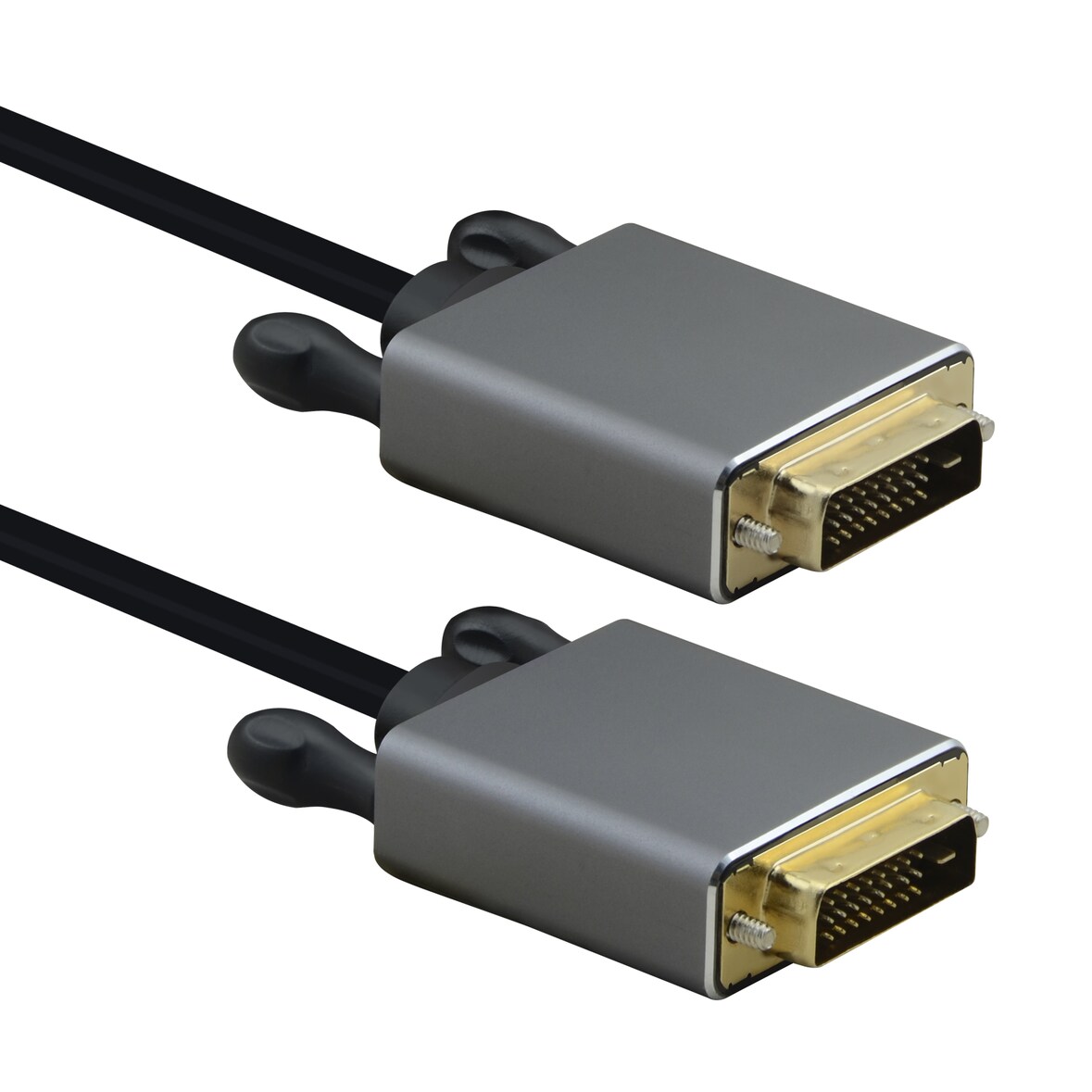 Helos Anschlusskabel, DVI Stecker/Stecker, PREMIUM 4K, 5,0m, schwarz