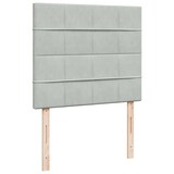 thumbnail of vidaXL Boxspringbett mit Matratze Hellgrau 120x190 cm Samt