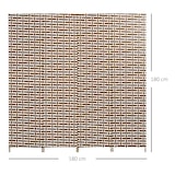 thumbnail of HOMCOM Biombo Separador de Ambientes de 4 Paineis Dobrável Separador de Ambientes Decoração Elegante 180x180cm Marrom e Branco