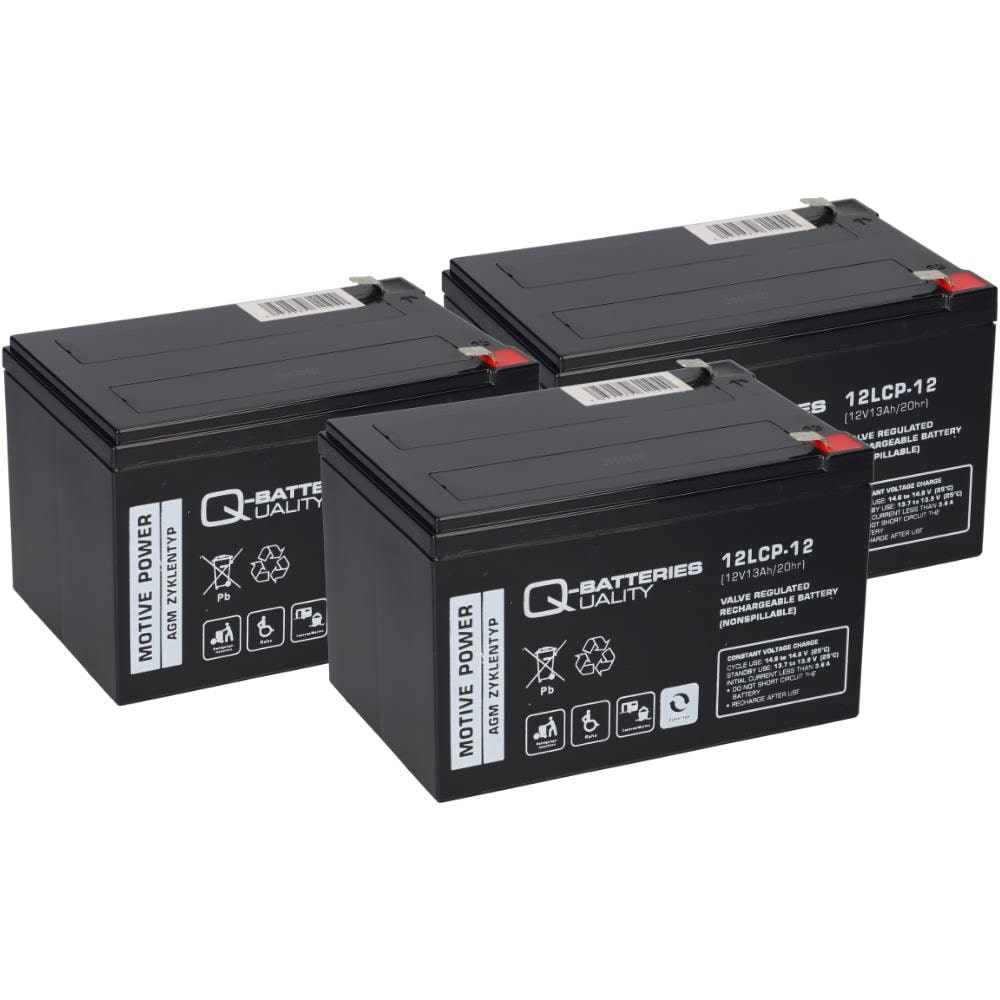 36V 3x 12LCP-12 12V-13Ah AGM BLEI AKKU kompatibel ELEKTRO SCOOTER  Vision 1000 QB