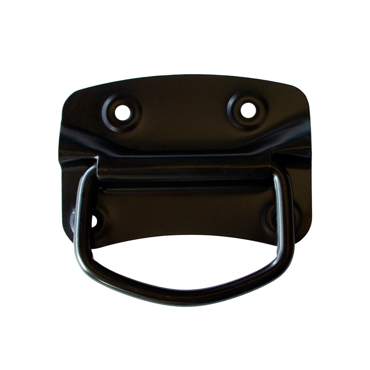 PRIOstahl Kistengriff Griff 1 Stück Schwarz 100 x 70mm + Befestigungsschrauben aus Stahl für Truhen