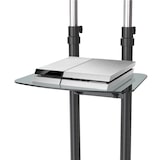 thumbnail of SVITA NONSAN In hoogte verstelbare TV-standaard Tv-trolley Tv-standaard Vergrendelbare wielen Laptopplank Zwart