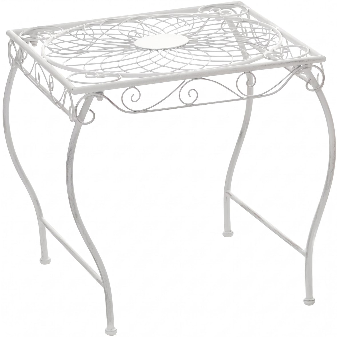 Mesa de jardim Zarina branco antigo.
