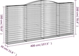 thumbnail of vidaXL Gabionen mit Hochbogen 10Stk. 400x30x180/200cm Verzinktes Eisen