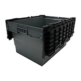 thumbnail of Caisse de transport/stockage en plastique avec couvercle attaché - 600 x 400 x 320 mm - VOGUE