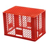 thumbnail of 4 Stück Bäckerkisten 600 x 400 x 410 mm + 1 Transportroller in rot