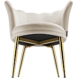 thumbnail of tectake Fauteuil rembourrage épais revêtement en velours crème/or - 405916