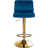 thumbnail of CHEFGASTRO Barhocker MAUI Samt G HxBxT 83x39x36cm Samt Blau Barstuhl