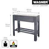 thumbnail of WAGNER GreenFAMILY Hochbeet GreenBOX Light - 70 x 83 x 34,5 cm, Massivholz anthrazit, Regalboden&Pflanztasche - 25024001
