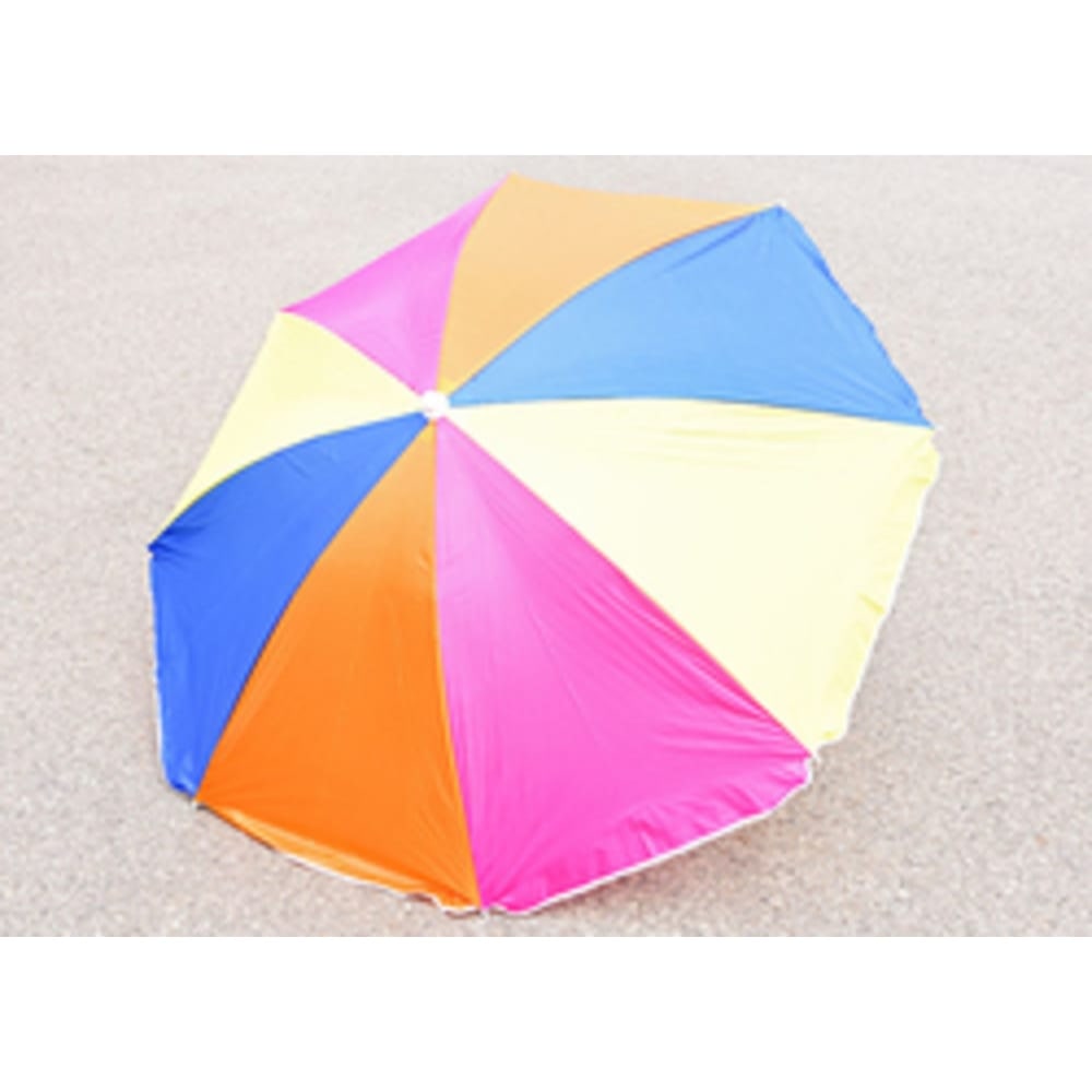 Sonnenschirm Strandschirm Mehrfarbig Ø 1300mm Höhe 1550mm - Fester UV-Schutz 1 Stück