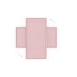 thumbnail of Pinnwand, Korktafel in Pink, 80×40 cm, Holzrahmen – Pink lackiert