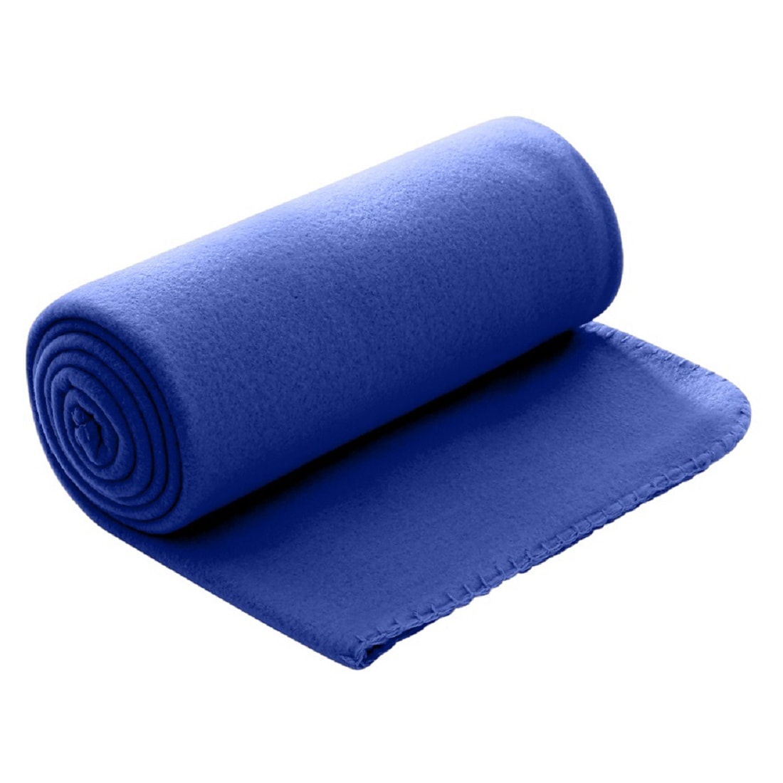 Polar Fleecedecke 130x160 OEKO-TEX ca. 400g Gewicht, mit Antipilling & Kettelrand - Farbe blau dunkelblau
