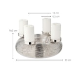 thumbnail of Adventskranz Verona, Edelstahl glänzend vernickelt, Durchmesser 30 cm, für Stumpenkerzen ø 6 cm