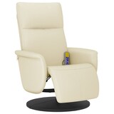 thumbnail of vidaXL Massagesessel mit Fußteil Creme Kunstleder