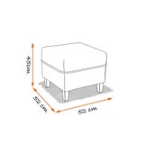 thumbnail of Supellex Sofia Ohrensessel mit Hocker | Design Oxford kariert