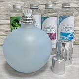 thumbnail of Mat blauwgrijze katalytische lamp + Cotton Clean geur 200 ml - Verwijdert nare geuren en onzuiverheden, parfumeert en verbetert de luchtkwaliteit