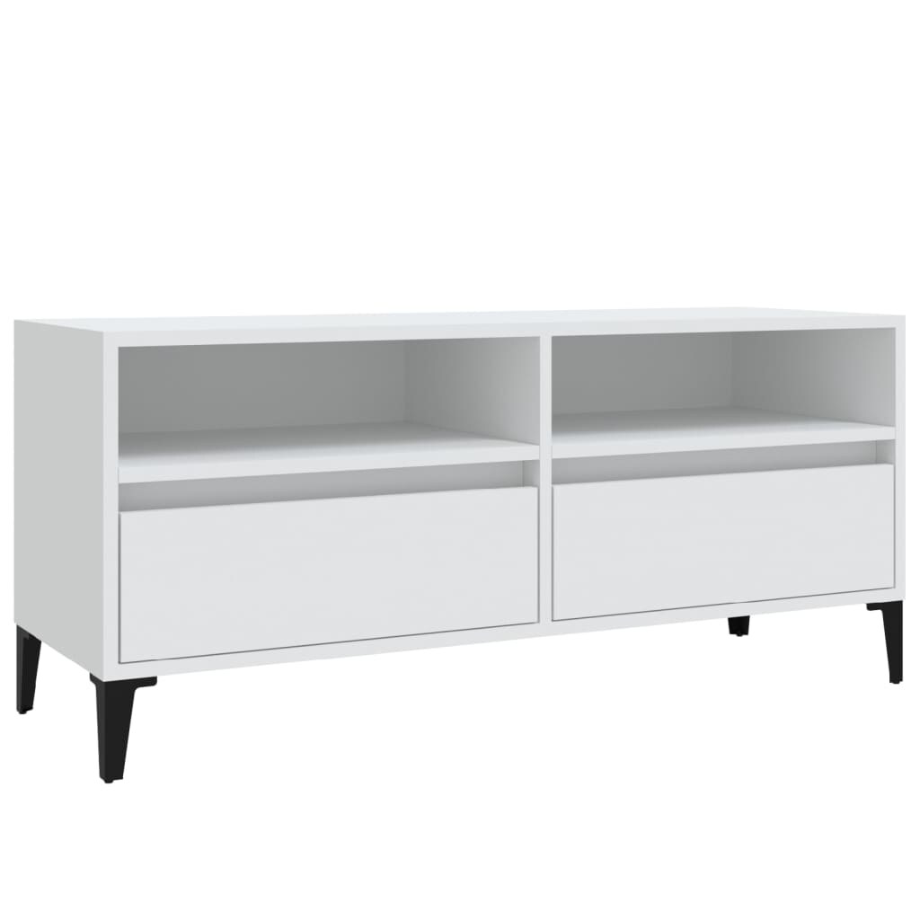 Helloshop26 - Meuble TV multimédia étagère télévision buffet téléviseur salle à manger salon chambre 100 x 34,5 x 44,5 cm bois 02_0025471