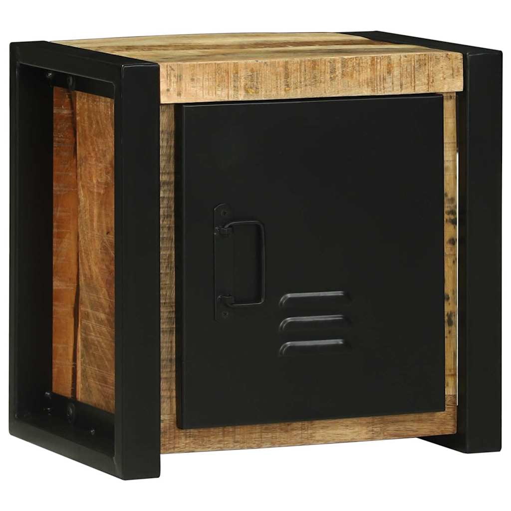 Helloshop26 - Moderner rechteckiger Badezimmerschrank mit Ablage 40 x 30 x 40 cm aus massivem braunem Mangoholz 02_0057650