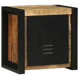 thumbnail of Helloshop26 - Moderner rechteckiger Badezimmerschrank mit Ablage 40 x 30 x 40 cm aus massivem braunem Mangoholz 02_0057650