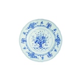 thumbnail of Piatto Rotondo Bianco e Blu Anthiros, Confezione da 6