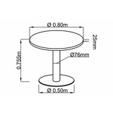 thumbnail of bümö Besprechungstisch, Esstisch klein, Tisch rund 80 cm - kleiner Esstisch Nussbaum, Rundtisch Esstisch 2 Personen mit Holz-Platte, Säule aus Metall