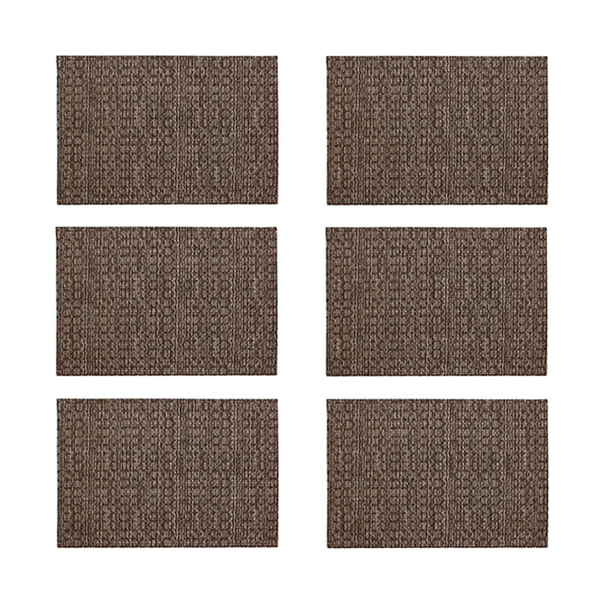 Novastyl - Lot 6 sets de table tissage 45x30cm marron