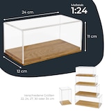 thumbnail of Acryl Vitrine mit Holzsockel für Modellautos, HMF 46871, 24 x 12 x 11 cm