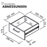 thumbnail of bümö smart Schubladenschrank, Büroschrank in Weiß/Buche mit 4 Schüben & 4 Regalfächern - Bürocontainer aus Holz, Container mit Metallgriffen &