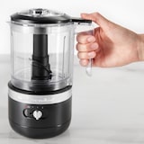thumbnail of KITCHENAID Picadora sin cable 5KFCB519EBM, acero inoxidable/plástico, 1.19 L, 24 W, sin cable, función de impulso en la tapa, negra