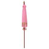 thumbnail of vidaXL Balinese Parasol Roze (210-220) x 260 cm Katoen en massief hout