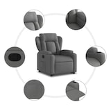 thumbnail of Fauteuil inclinable Gris foncé Tissu Modèle Selvina