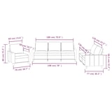 thumbnail of vidaXL 3-tlg. Sofagarnitur mit Kissen Schwarz Kunstleder