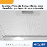 thumbnail of Exquisit Dunstabzugshaube KH60-8.3 | Kaminhaube | Energieeffizienklasse B | Edelstahl | 60cm breit | Wandmontag | Aktivkohlefilter