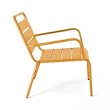 thumbnail of Gele stalen lage fauteuil