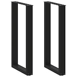 thumbnail of Helloshop26 - Juego de 2 patas ajustables para mesa de bar en forma de U 40 x 90-91 cm diseño moderno acero negro 02_0057456